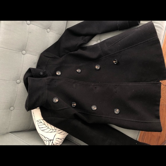 H&M black pea coat - Picture 6 of 6